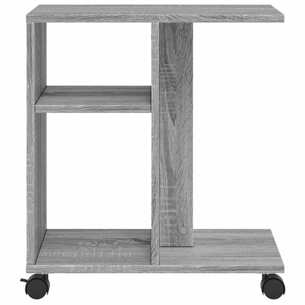 Beistelltisch Grau Sonoma mit Rollen 50x30x55 cm