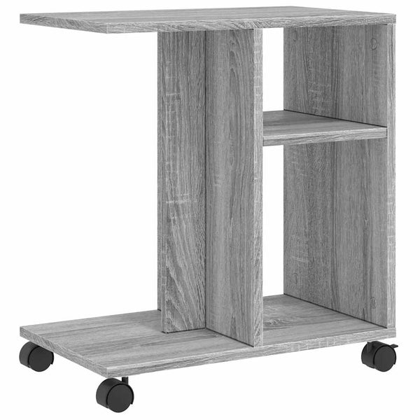 Beistelltisch Grau Sonoma mit Rollen 50x30x55 cm