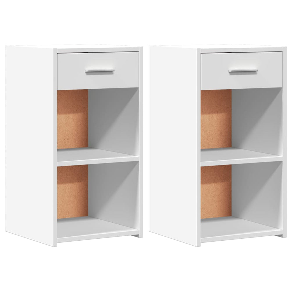 vidaXL Nightstands 2 pcs. White 35x34x65 cm Engineered Wood