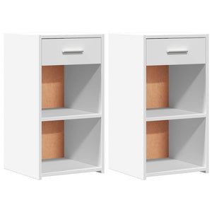 Nachttische 2er Set Weiß 35x34x65cm