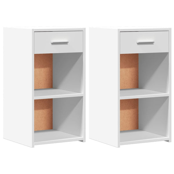 Nachttische 2er Set Weiß 35x34x65cm