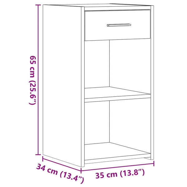Nachttische 2er Set Weiß 35x34x65cm