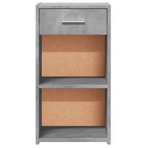 vidaXL Tables de chevet 2 pcs gris béton 35x34x65 cm bois d'ingénierie
