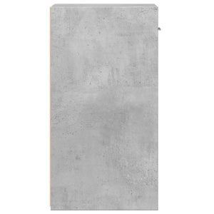 vidaXL Tables de chevet 2 pcs gris béton 35x34x65 cm bois d'ingénierie