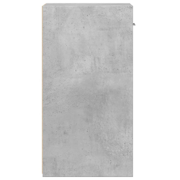 vidaXL Tables de chevet 2 pcs gris béton 35x34x65 cm bois d'ingénierie