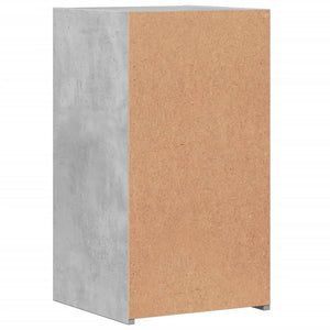 vidaXL Tables de chevet 2 pcs gris béton 35x34x65 cm bois d'ingénierie