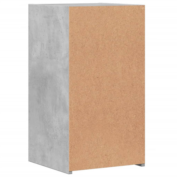 vidaXL Tables de chevet 2 pcs gris béton 35x34x65 cm bois d'ingénierie