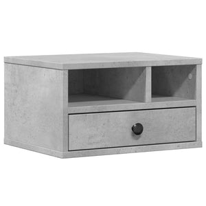 vidaXL Support d'imprimante Gris béton 40x32x22,5 cm Bois d'ingénierie