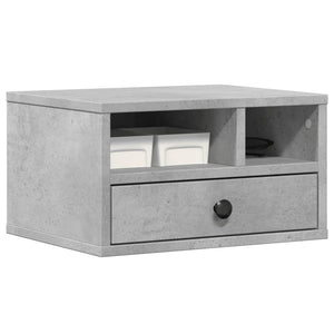 vidaXL Support d'imprimante Gris béton 40x32x22,5 cm Bois d'ingénierie