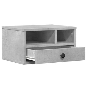 vidaXL Support d'imprimante Gris béton 40x32x22,5 cm Bois d'ingénierie