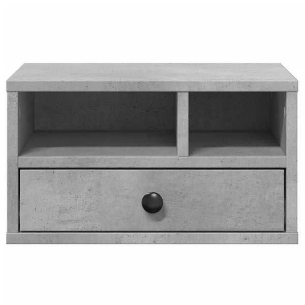 vidaXL Support d'imprimante Gris béton 40x32x22,5 cm Bois d'ingénierie