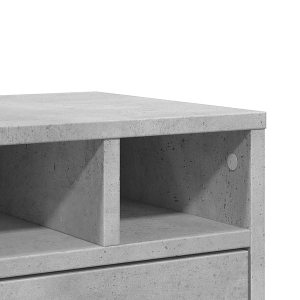 vidaXL Support d'imprimante Gris béton 40x32x22,5 cm Bois d'ingénierie