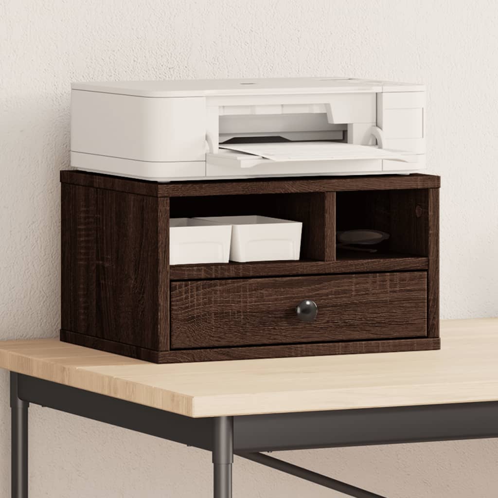 Druckerständer Braun Eichen-Optik