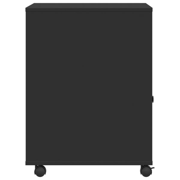 Druckerständer mit Rollen, Schwarz, 60x50x67 cm