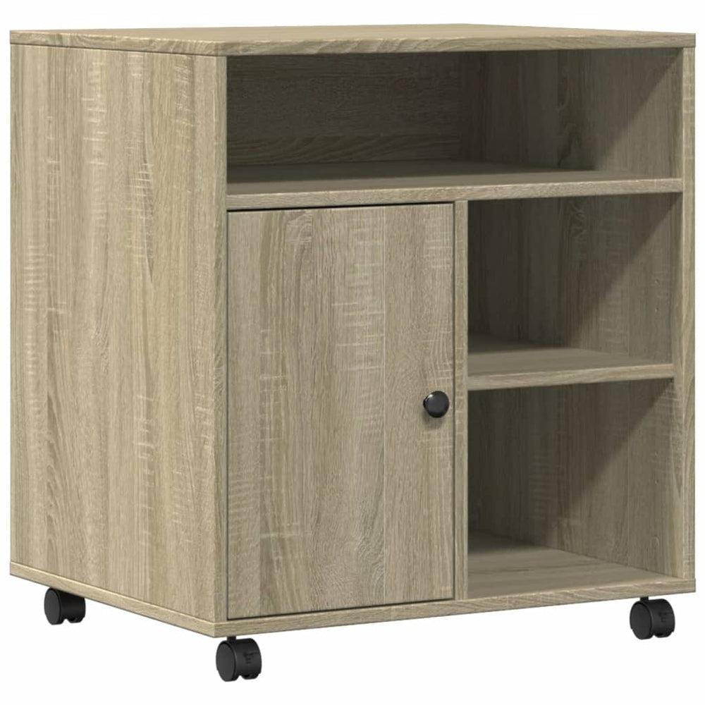 Druckerständer mit Rollen Sonoma Eiche 60x50x67 cm