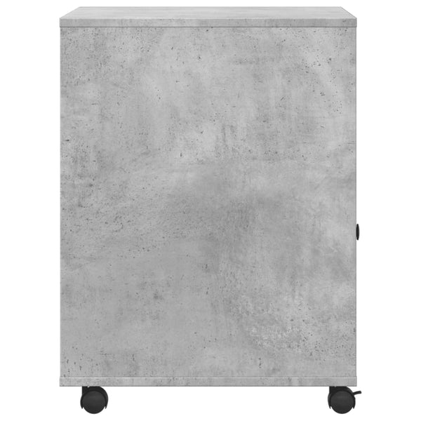 Druckerständer mit Rollen, Betongrau, 60x50x67 cm