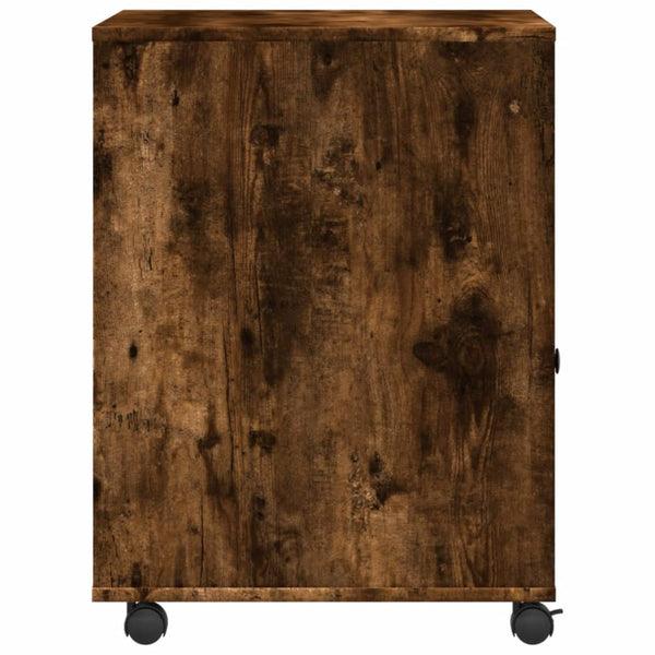 Druckerständer Räuchereiche mit Rollen 60x50x67 cm