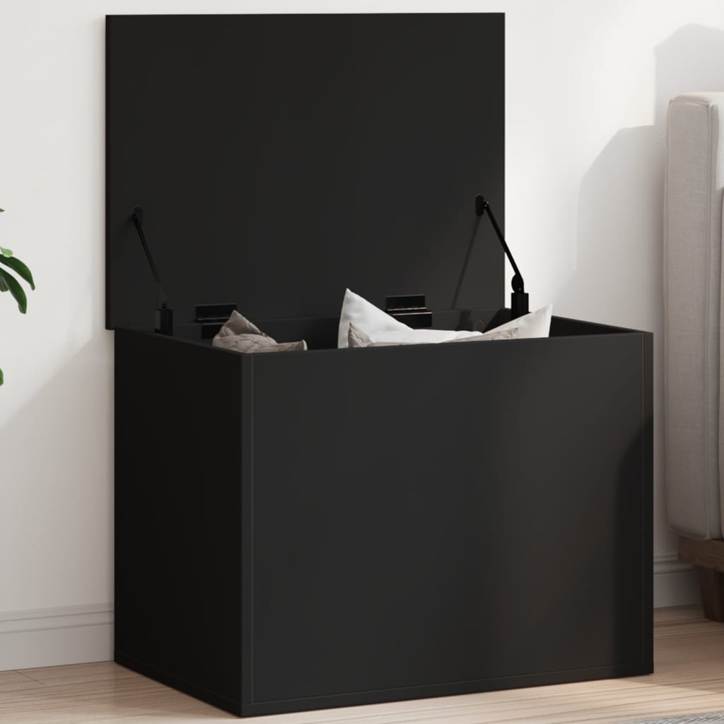 Schwarze Truhe 60x42x46 cm
