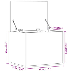 Truhe Betongrau 60 cm Aufbewahrungsbox