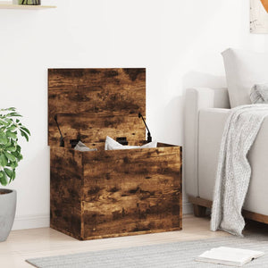 vidaXL Coffre chêne fumé 60x42x46 cm Bois d'ingénierie