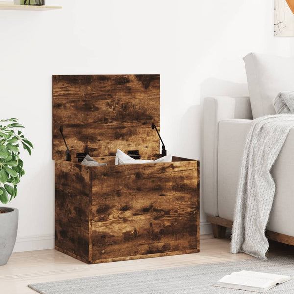 vidaXL Coffre chêne fumé 60x42x46 cm Bois d'ingénierie