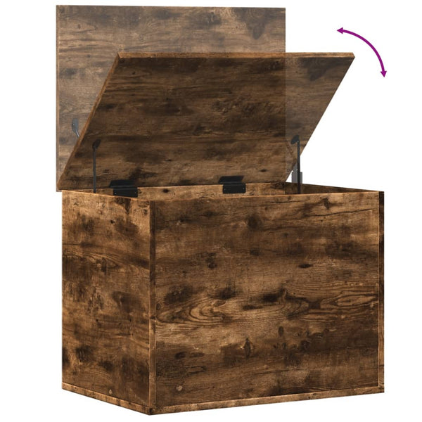 vidaXL Coffre chêne fumé 60x42x46 cm Bois d'ingénierie