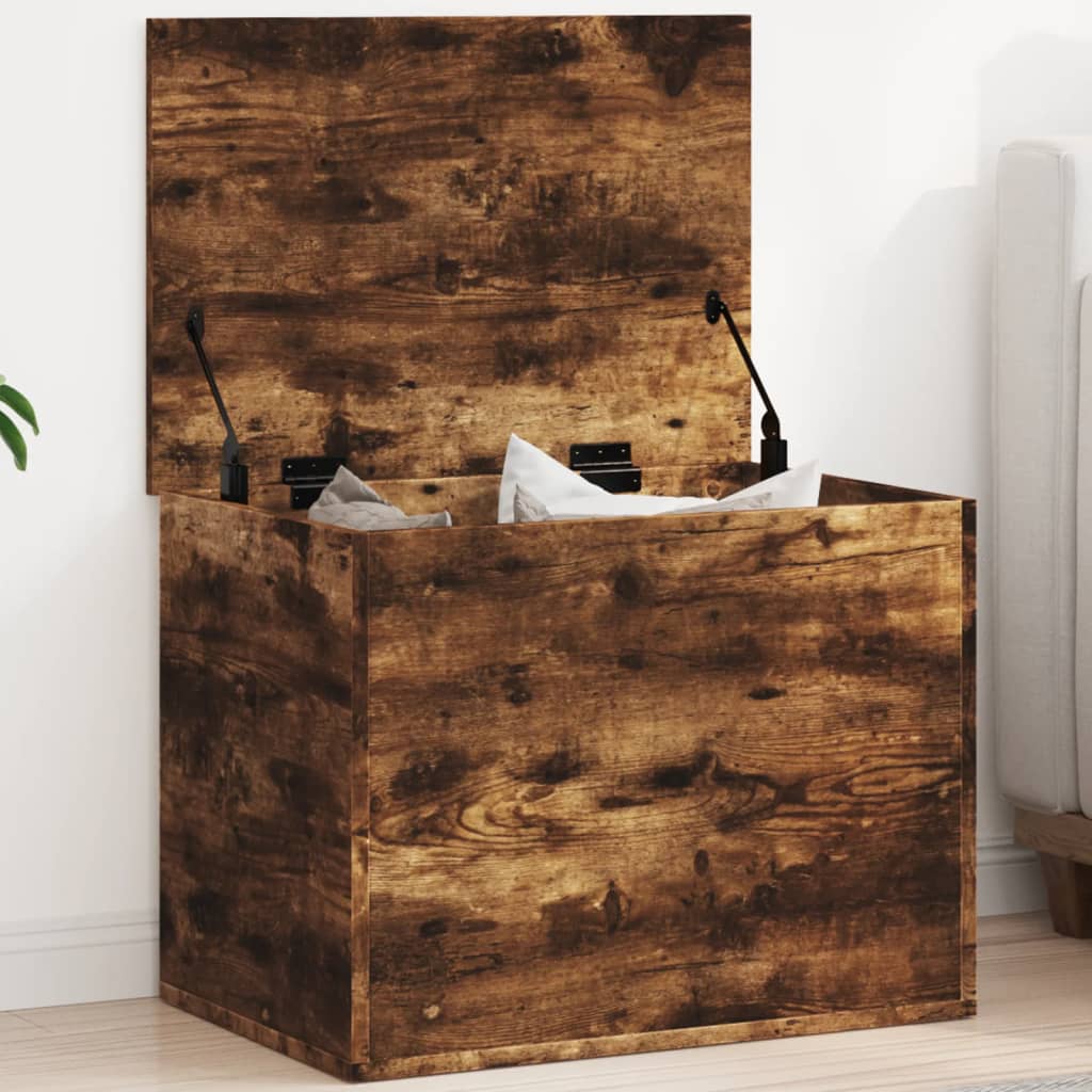 vidaXL Coffre chêne fumé 60x42x46 cm Bois d'ingénierie
