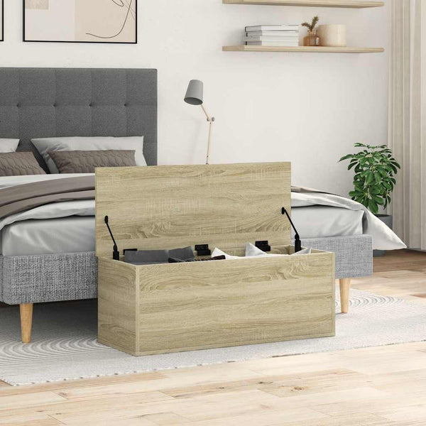 Truhe Sonoma-Eiche 90x35x35 cm