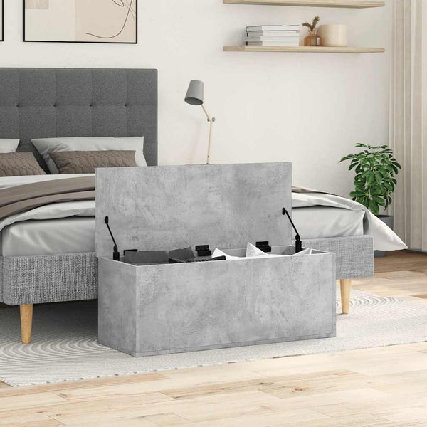 Truhe Betongrau 90x35x35 cm