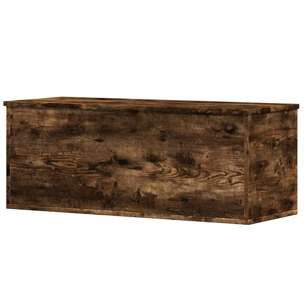 vidaXL Coffre chêne fumé 90x35x35 cm Bois d'ingénierie