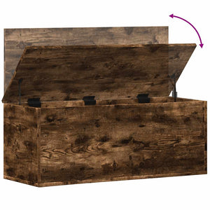 vidaXL Coffre chêne fumé 90x35x35 cm Bois d'ingénierie