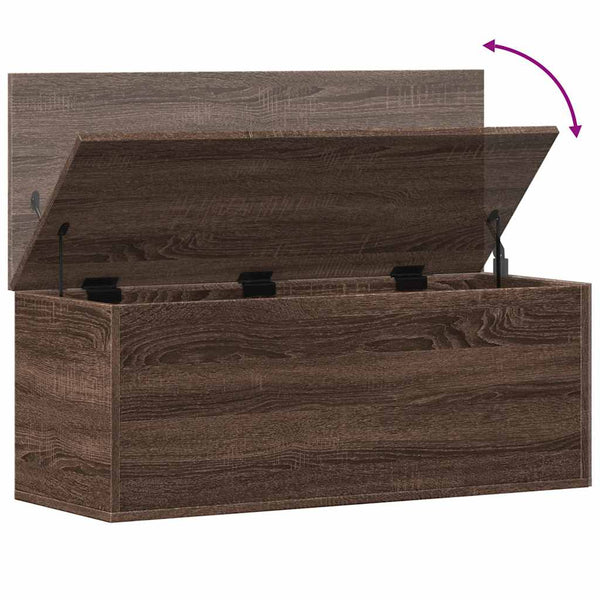 Truhe Braun Eichenoptik 90 cm