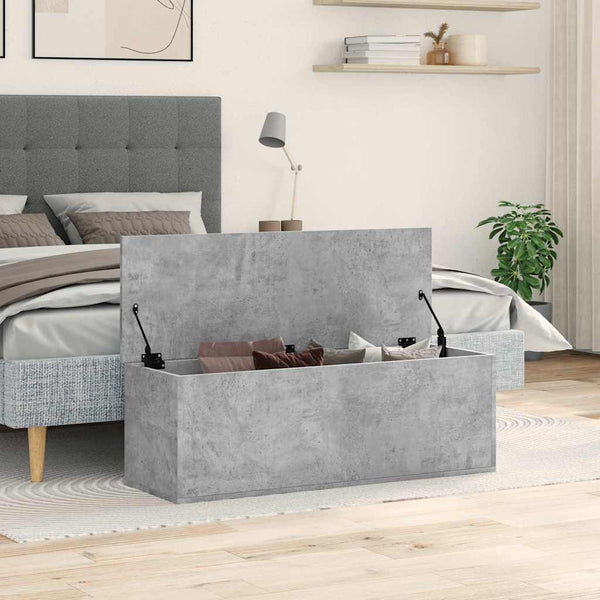 Truhe Betongrau 102x35x35 cm