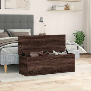 Truhe Braun Eichenoptik 102x35x35 cm