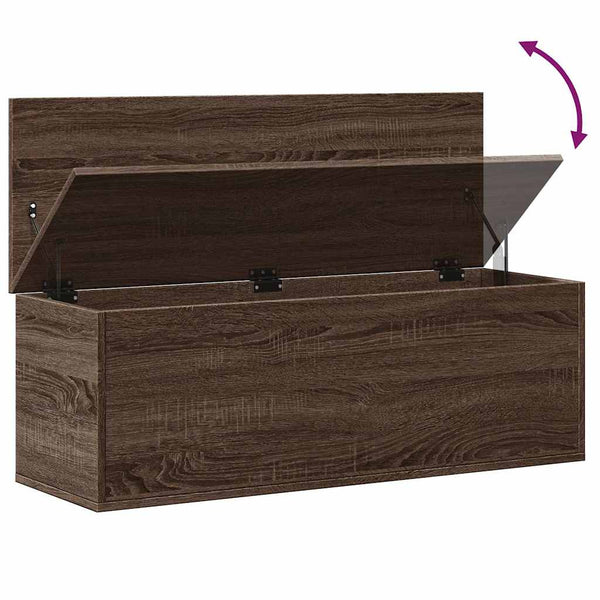 Truhe Braun Eichenoptik 102x35x35 cm