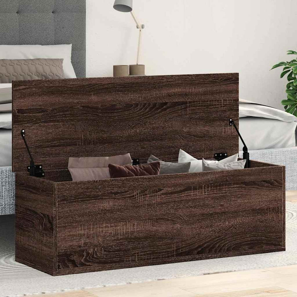 Truhe Braun Eichenoptik 102x35x35 cm