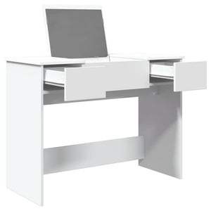 Schminktisch mit Spiegel, Weiß, 100 cm