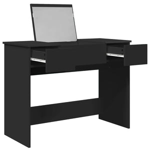 Schminktisch mit Spiegel Schwarz 100cm