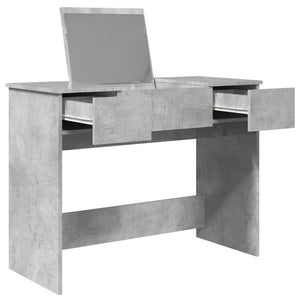 Schminktisch mit Spiegel Betongrau 100x45 cm