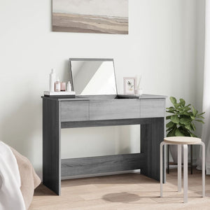 Schminktisch Grau Sonoma mit Spiegel 100cm