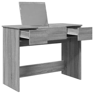 Schminktisch Grau Sonoma mit Spiegel 100cm