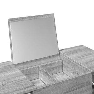 Schminktisch Grau Sonoma mit Spiegel 100cm