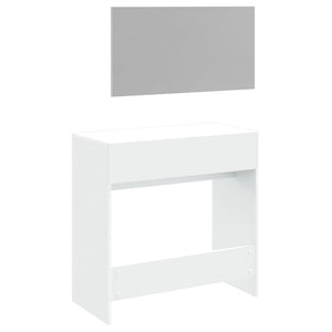 Schminktisch mit Spiegel, Weiß, 80 cm