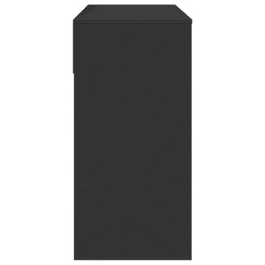 Schminktisch mit Spiegel, Schwarz, 80 cm