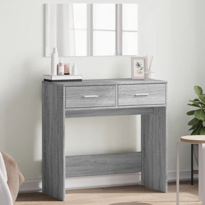 Schminktisch mit Spiegel Grau 80x39x80 cm