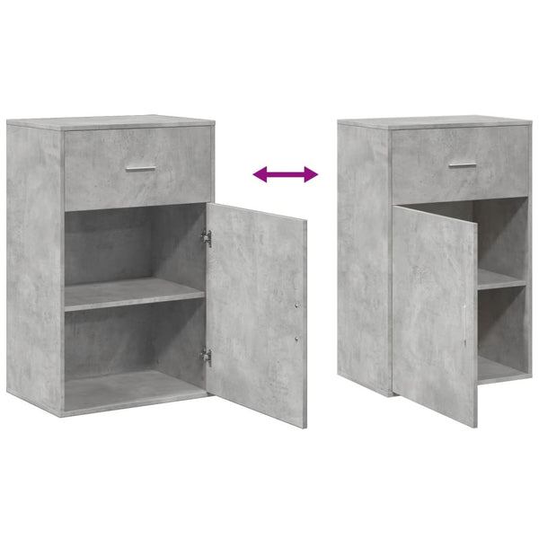 Betongrauer Beistellschrank 56,5x90 cm