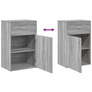 Grauer Beistellschrank Sonoma, 56,5x90 cm