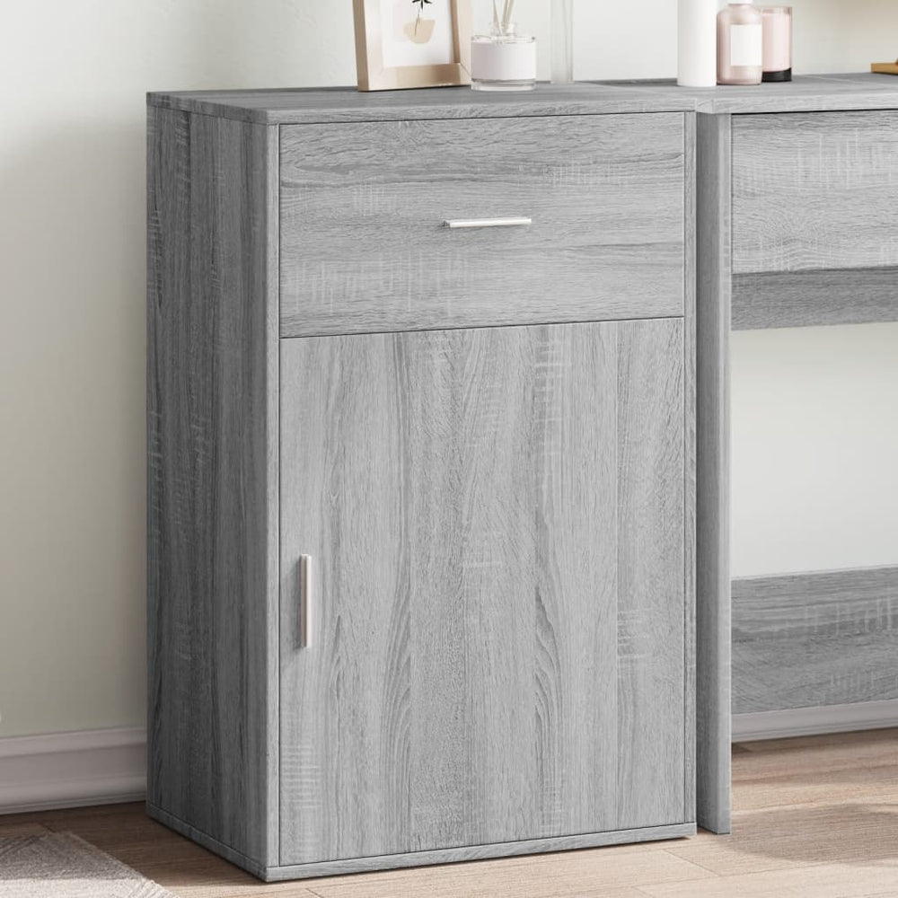 Grauer Beistellschrank Sonoma, 56,5x90 cm