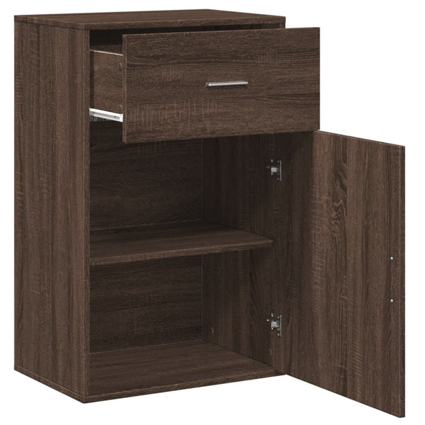 Beistellschrank Braun Eichen-Optik 56,5x39x90 cm