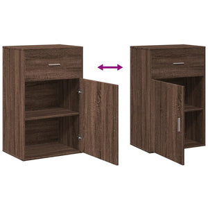 Beistellschrank Braun Eichen-Optik 56,5x39x90 cm
